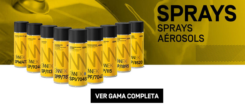 gama completa de sprays para coche